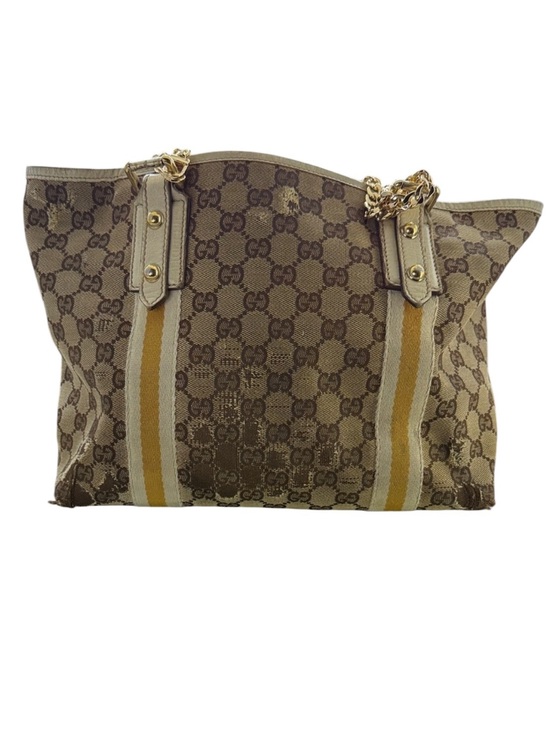 Gucci Handbags - Gucci REHAB Brown
Monogram Tote with intact authentic charms